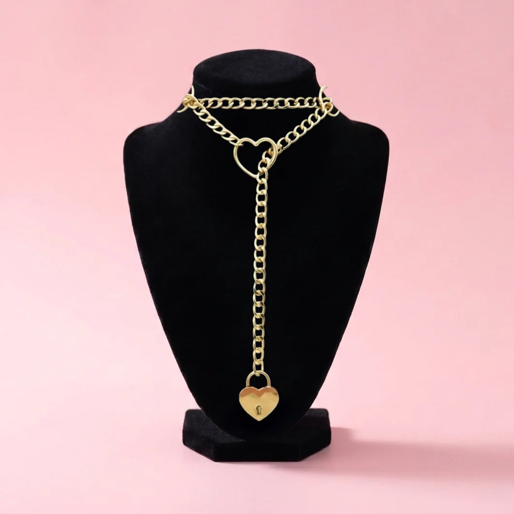 Lock & Key Leather Collar