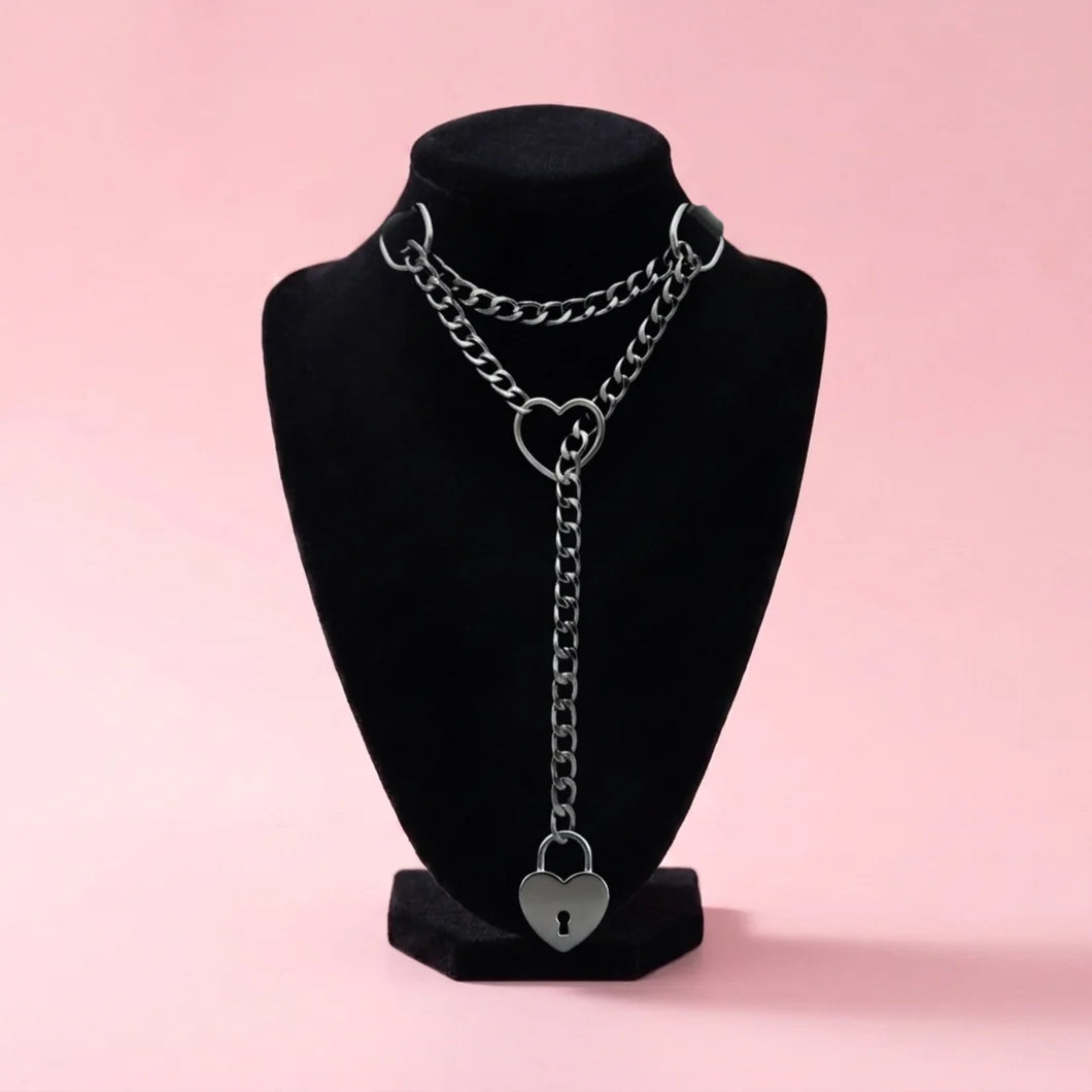 Lock & Key Leather Collar