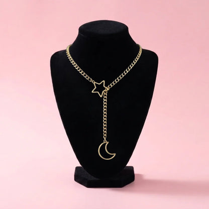 Star & Moon Slip Chain
